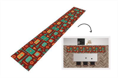 Keukenloper 300x50 cm - Keukenmat vinyl Patroon - Retro - Gereedschap - Keukenmatten loper - Keuken vloerkleed tapijt