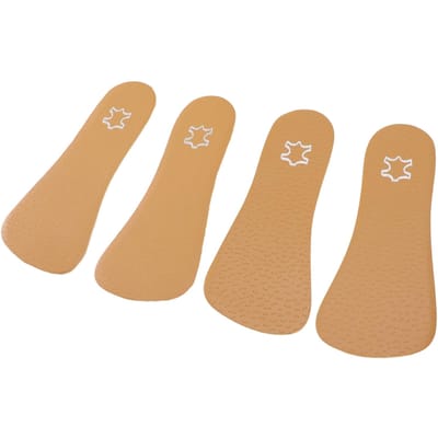 2 Paires Semelles Orthopédiques Longueur 3 4 Correcteur de Jambes Type X O Cuir Absorption des Chocs Soutien de la Voûte Plantaire Inserts de Chaussure Marron S beige