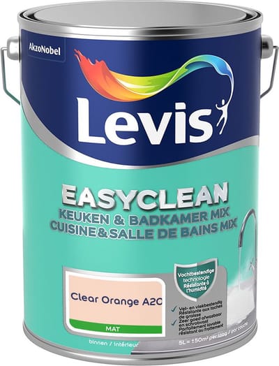 Levis - Easyclean Keuken & Badkamer Mix - Clear Orange A20 - Mengverf - 5 L
