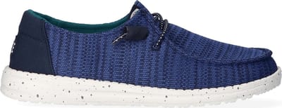 HEYDUDE - Wendy Sport Mesh Dames Instappers Navy/White - Maat 36