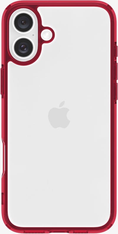 Spigen Ultra Hybrid Hoesje Geschikt voor Apple iPhone 16 - Back Cover met Air Cushion - Transparant Rood