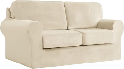 Bankhoes - Meubelbeschermer - Bank Vernieuwen - Aparte Kussens - 2-zits - Beige
