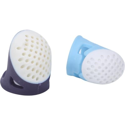 Lot de 2 dé à coudre en silicone souple, réutilisable et durable, pour la couture, le travail manuel rétro