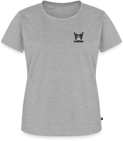 Kuromi Geborduurd Portret Premium T Shirt Dames