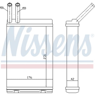 Warmtewisselaar, interieur verwarming NISSENS 73642