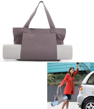 1 stuk - Yogatas voor dames - Yoga Pilates Mat Tas - Canvas Tote Bag - Yoga Handtas - Sport- & Sporttas - Grijs - 46×35cm - Geschikt voor kantoor, training, reizen, sportschool, strand, etc. - Yogamat niet inbegrepen