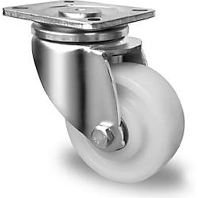 CASCOO zwenkwiel V0Z0, met wiel ø 125 mm x B 40 mm, polyamide velg, polyamide loopvlak, naturel/wit, dubbele kogellager, tot 700 kg