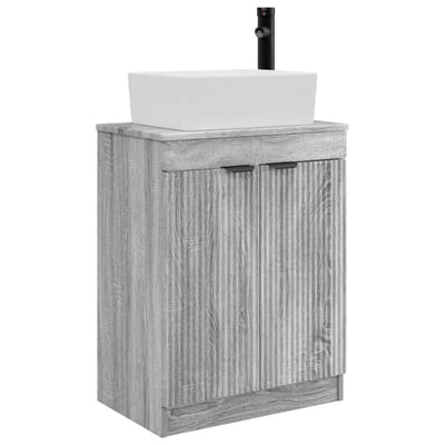 vidaXL - Badkamer - Vanity - met - Wastafel - Grijs - Sonoma - 54 - x - 35 - x - 83 - cm