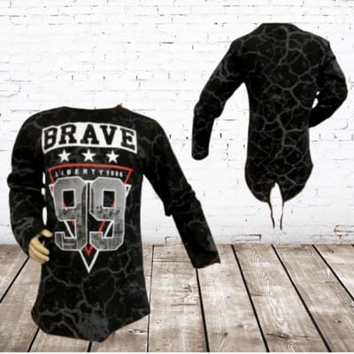 Jongens longsleeve Brave 99 zwart - Zwart - 98/104