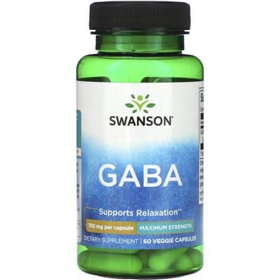 Gaba, Maximale Sterkte, 750Mg, 60 Veggie Capsules