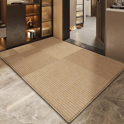 Nordic Bloem Vloermat Entree Deur Vuilmat Huis Zand Schrapend Stof Keni Velours Balkon Antislip Tapijt 80*120cm brown