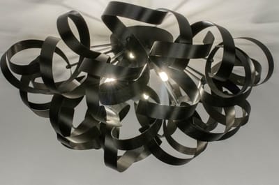 Lumidora Plafondlamp 73339 - Plafonniere - ATOMA - 6 Lichts - G9 - Zwart - Metaal - ⌀ 60 cm