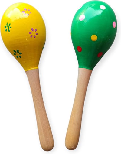 Jobber Toys Houten Sambaballen Kinderen - Ritme - 2 stuks - Assorti
