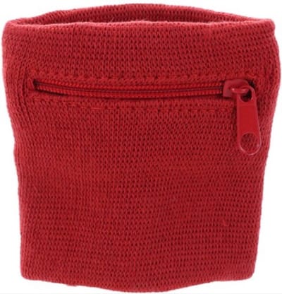*** Pols Zweetbandje - Rits - 8 x 8 CM - Wrist Sweatband Polsbandje - Met Rits - Voor Sport en Fitness Uitgaan Festivel van Heble® ***
