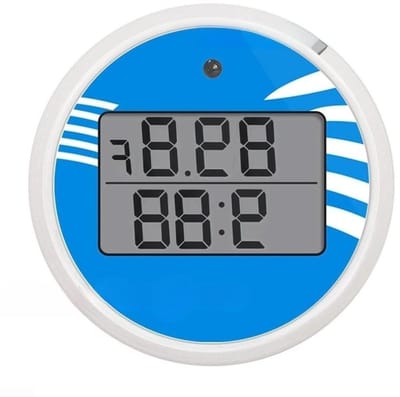 Drijvende IJsthermometer - Water Temperatuurmeter - Koudwater Therapie - Automatische Timer - 5x5x3 cm - Wit