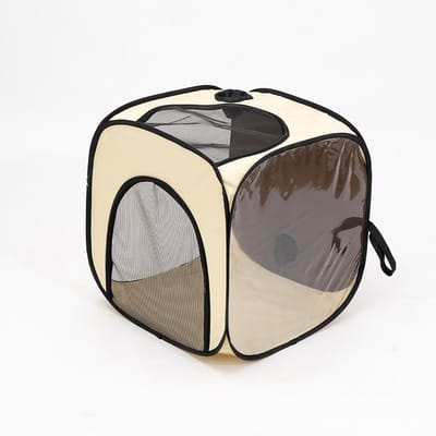 Boîte de Séchage pour Animaux Portable Mains Libres Séchage Efficace Cage Sécheuse pour Chiots avec Filet PVC pour Animaux de Compagnie Chats