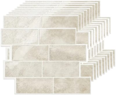 10 vellen peel-and-stick backsplash-metrotegels - zelfklevende wandtegels voor op de achterwand - rechthoekige metrotegels voor keuken, badkamer, camper