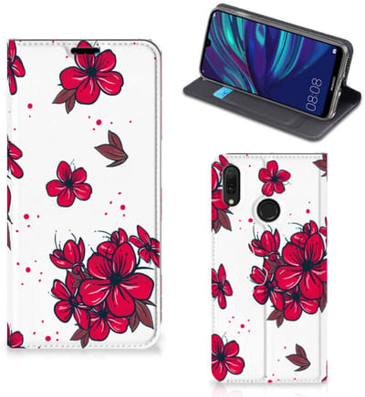 Huawei Y7 hoesje Y7 Pro (2019) Smart Cover Blossom Red