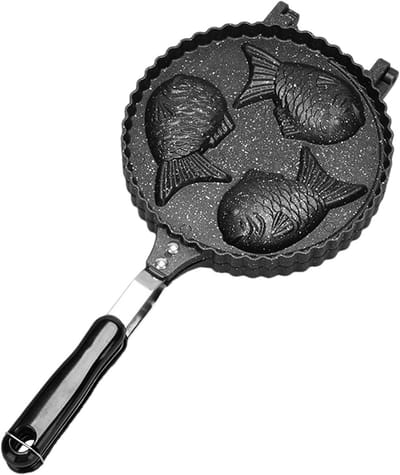 Wafelcakevorm - Snackmaker - Ontbijt Maken - Antiaanbaklaag - 41 x 20 cm - Zwart