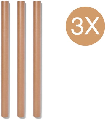 Inpakpapier Kraft – 3 Rollen – 300x70 cm per rol – Kaft papier - Duurzaam Cadeaupapier – FSC & Plasticvrij – Klimaatneutraal Gecertificeerd - Kaftpapier