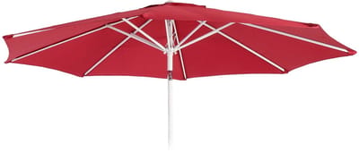 Vervangende hoes voor parasol N19, parasolhoes vervangende hoes, Ø 3m stof/textiel 5kg ~ rood