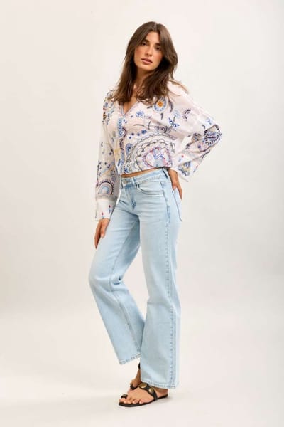 Toxik3 - broek lichtblauw straight fit