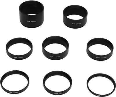 Dailygoods- Verlengbuisset 8 Stuks - M48 Draad - Aluminiumlegering - Astrofotografie - Nauwkeurig Ontwerp - Elimineer Strooilicht - Verlengring