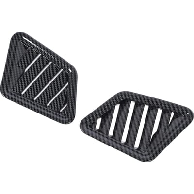 1 Paar Voorste AC Ventilatieuitlaat Frame Cover Koolstofvezel Stijl Dashboard Zijkant Luchtventilatieuitlaat Cover black