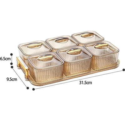 6 Kommen/Set ried Fruitsalade Noten Bord Snack Schalen Acryl Dessert Pot Opbergschaal Snoep Container voor Thuis Keuken