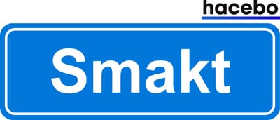 Hacebo - Plaatsnaam Sticker - 29x10 CM - Smakt sticker - Verkeersborden sticker - grappige cadeaus - Smakt