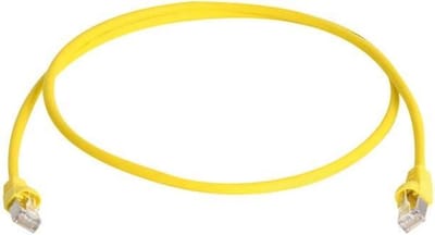 Telegärtner 100007968 RJ45 Netwerkkabel, patchkabel CAT 6A S/FTP 0.50 m Geel Vlambestendig, Snagless, Vlambestendig, Ha