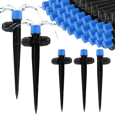 Druppelsprayers - Bevloeiing Emitters - Tuin Water Geven - 360 Graden Verstelbaar - 4mm Slang - Blauw