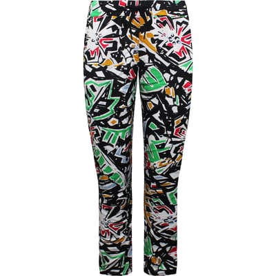 Vans Off The Wall Taillekoord Multicoloured Broek met print voor dames V5IZBLK
