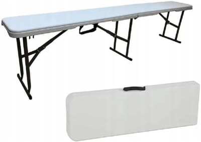 Opvouwbare Bank voor Tuin en Horeca - Lichtgewicht en Duurzaam - 180x27x43cm - Voor 4 Personen