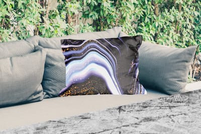 Buitenkussens - Tuin - Marmer - Paars - Luxe - Marmerlook - Glitter - 50x30 cm