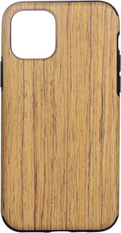 Peachy Wood Texture kunststof hout hoesje geschikt voor iPhone 12 Pro Max - bruin