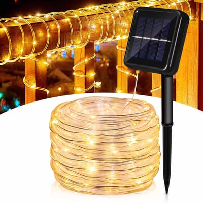 Lichtsnoer op Solar - Solar Boom Verlichting - Tuin Versiering - Boom Versiering met Zon Energie - Tuin Verlichting op Zonne-Energie - LED Solar String Licht - Warm Wit - 30 meter - 300 Solar Led Lampen