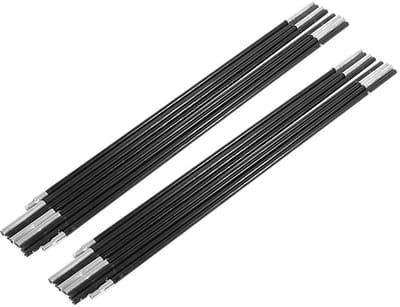Allecto - Tent Pole - Vervangende Tentstokken - Stevige Fiberglass - 4.45 m - Ideaal voor Kamperen - Geschikt voor Backpacking - Zwart