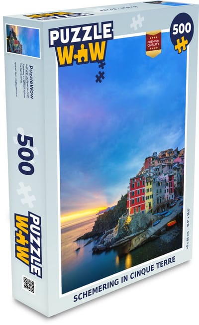 Puzzel Schemering in Cinque Terre - Legpuzzel - Puzzel 500 stukjes