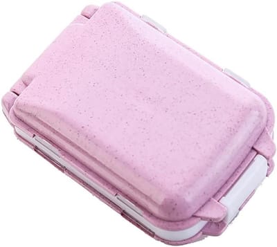 Multilayer Pill Box Organizer voor Reizen - Vochtbestendige Medicijnopslag voor Vitaminen, Calcium en Visolie (Roze)