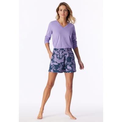 Korte broek van Heavy Single Jersey met veelkleurige bloemenprint - Mix+ Relax 38