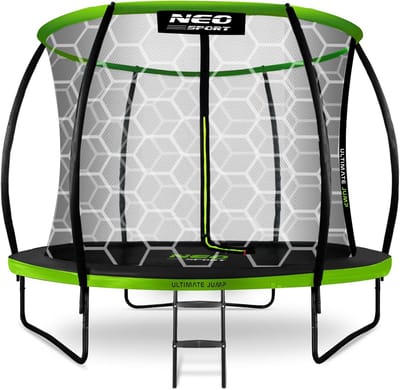 Trampoline voor Kinderen - Buiten Trampoline Tuin - Buiten Spelen - Veiligheidsnet Binnen - 312 cm - Groen Zwart
