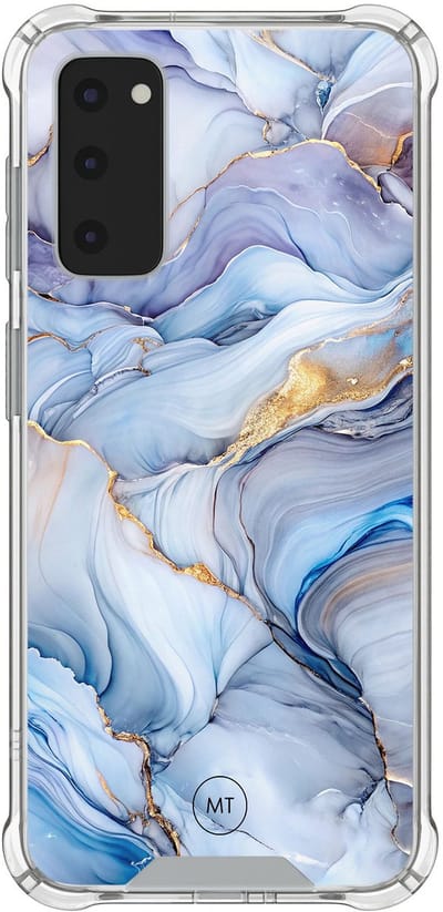 Hoesje (shockproof) geschikt voor Samsung Galaxy S20 FE - Lavender dream - Extra sterke case - TPU/polycarbonaat - Marmer - Paars, Transparant