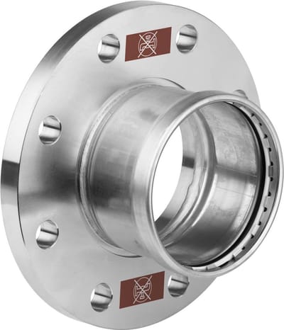 Viega Temponox XL-flensovergang, DN 80, d 88,9mm, n 8 roestvast staal Model 1759XL, 811181