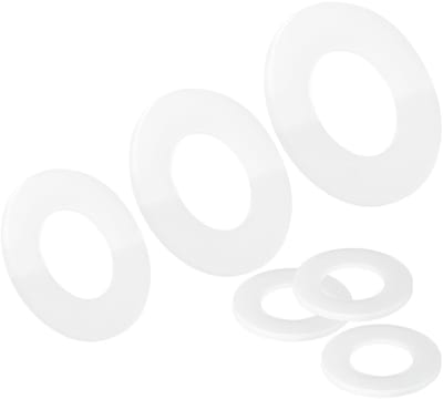 Dailygoods- Sluitringen 20 Stuks - Kunststof - M4 Platte Isolatie Ringen - 4 mm ID - 9 mm OD - 1 mm Dikte - Voor Demping en Bevestiging - Isolatiering