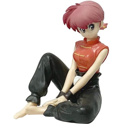 Op Voorraad 10CM Ranma 1/2 Tendou Akane PVC Anime Figuur Kawaii Zittend Speelgoed Bureau Auto Ornament Cadeau brown