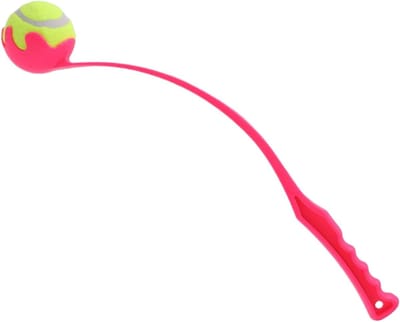 Ballenwerper Honden - Apporteer Speeltje - Buiten Spelen - Ergonomisch Handvat - 48cm Lengte - Roze