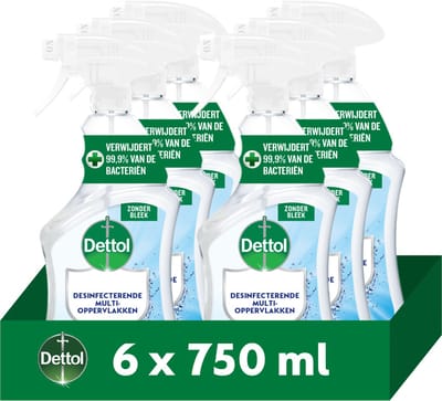 Dettol Allesreiniger Spray Cleanser 750ml - 6 Stuks - Voordeelverpakking