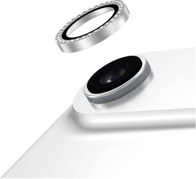AVY Camera Lens Protector Rings | Geschikt voor Apple iPhone Air | Camera Lens Protector Glas | Schokbestendig | Krasbestendig | met Applicator | Diamant Zilver