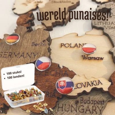 Akyol - Punaises - cadeau voor leraar -juf - meester - juffendag - nationale vlag tacks - landkaart punaise - Kantooraccessoire - Prikbord - punaises voor school - kantoor punaise - landen – landen vlaggen punaise